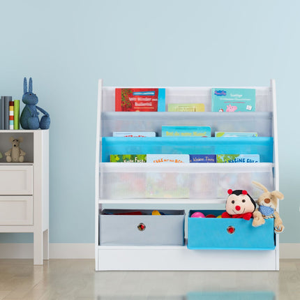 Children's shelf with 2 drawers & 3 hanging compartments