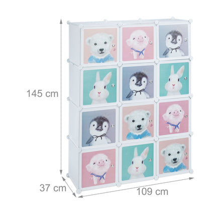 Children's shelf with clothes rails