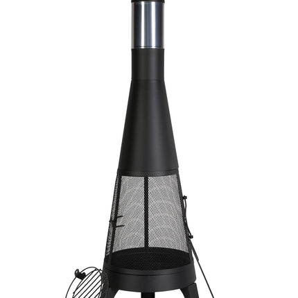 Chiminea 20 Inch Wood Burning Fire Pit With BBQ Grill