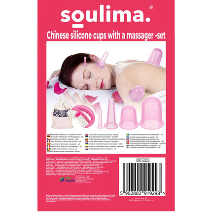 Chinese silicone cups with massager - set