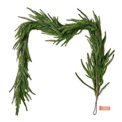 Christmas Garland, 5 Ft Norfolk Pine Real Touch, Indoor Outdoor