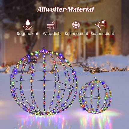 Kalėdinių švieselių rinkinys (2 LED rutuliukai pakabinamoms ir pastatomoms Kalėdinėms lemputėms)