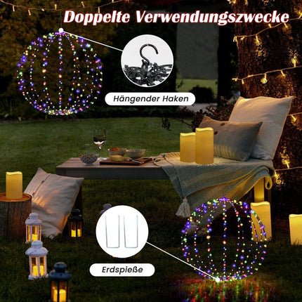 Kalėdinių švieselių rinkinys (2 LED rutuliukai pakabinamoms ir pastatomoms Kalėdinėms lemputėms)