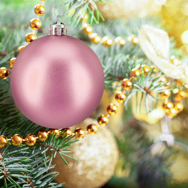 Christmas Tree Baubles Set, 50 Pcs, Plastic Ornaments