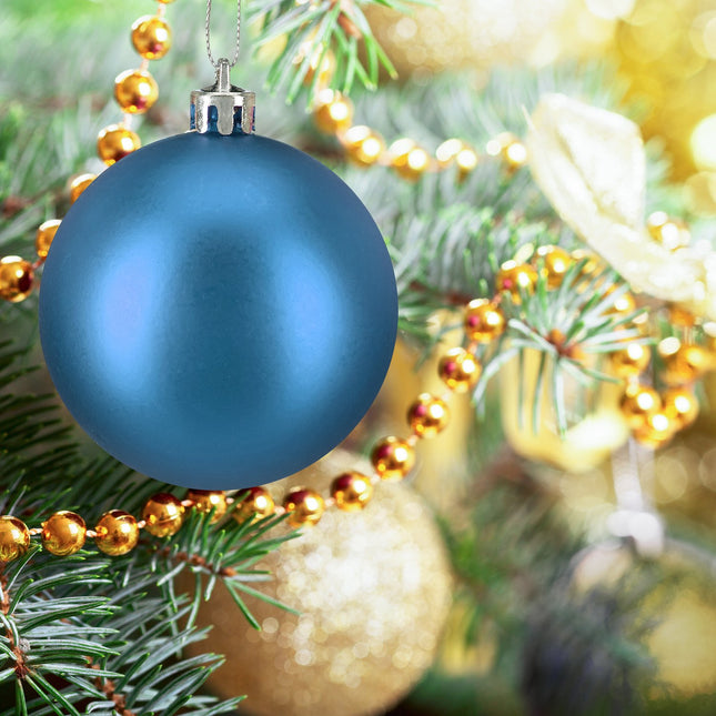 Christmas Tree Baubles Set, Matte/Shiny/Glitter Finish