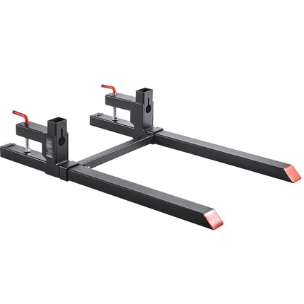 Clamp-On Pallet Forks, 43 in, 2000 lb, Stabilizer Bar