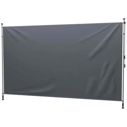 Height-adjustable clamp awning, UV-resistant, 400 cm wide