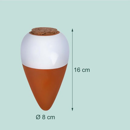 Molio laistymo kūgiai su dangteliais, 350 ml, balti, 4 vnt. rinkinys