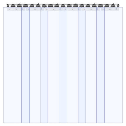 Clear PVC Strip Curtain 0.96 x 2.1 m, 2 mm, 6 PCS