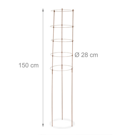 Vijoklinio augalo atramos, 150 cm, 2 vnt. rinkinys, rudos