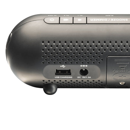 Clock radio with projection Double alarm Black