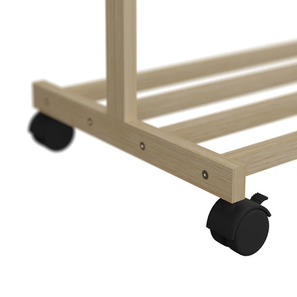 Clothes hanger bamboo rollable