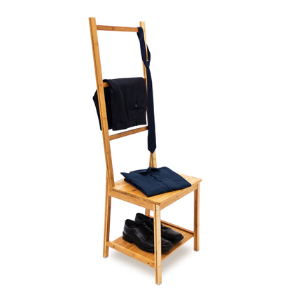 Clothes hanger chair bamboo