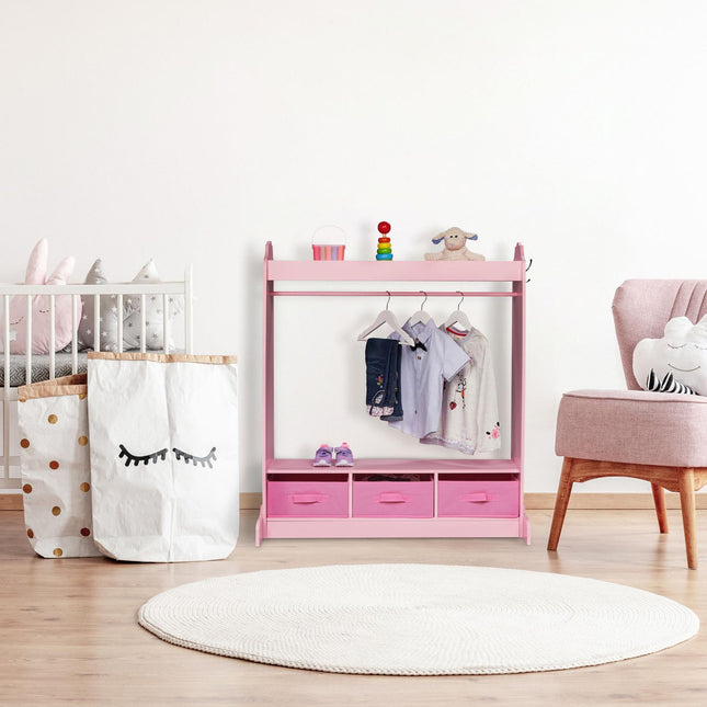 Vaikiška drabužių pakaba su veidrodžiu