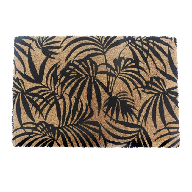 Kokosinis kilimėlis durims, neslystantis, botaninis raštas, 60x40 cm