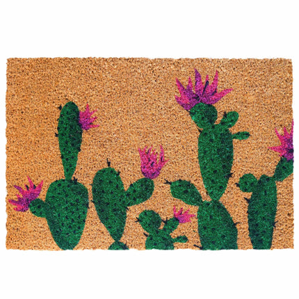 Kokoso pluošto kilimėlis durims, botaninis raštas, 60x40 cm
