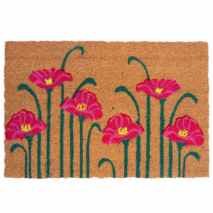 Kokoso pluošto kilimėlis durims, botaninis raštas, 60x40 cm