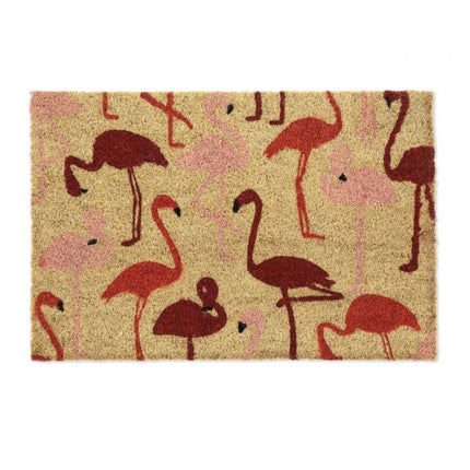 Kokosų pluošto kilimėlis su flamingais