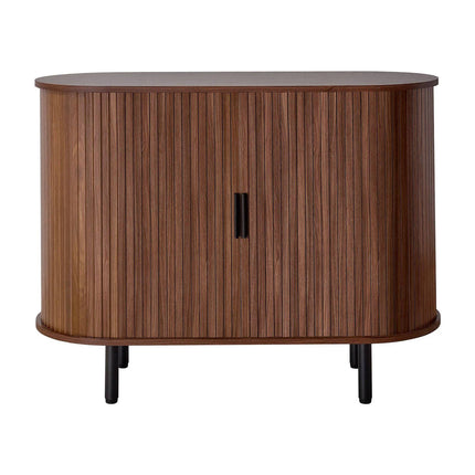 Coffee Bar Cabinet with Sliding Doors, Walnut, 100 x 40 cm