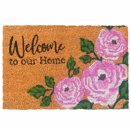 Coir Welcome Doormat, Non-Slip, 60x40 cm, Indoor/Outdoor