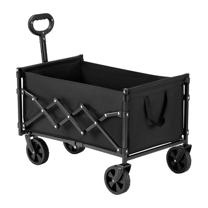 Collapsible Folding Wagon Cart, 120L, 225 lb, Black