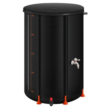 Collapsible Rain Barrel 66 Gallon, 500D PVC, Spigot Kit