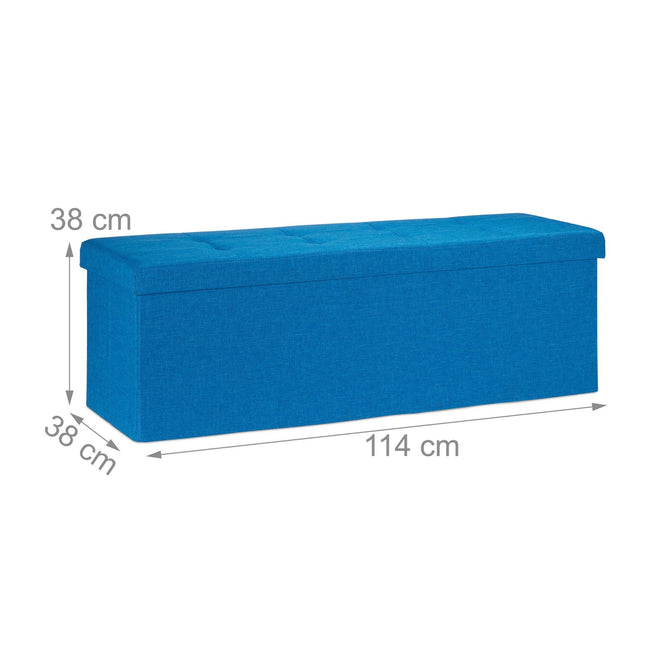 Collapsible storage bench linen fabric