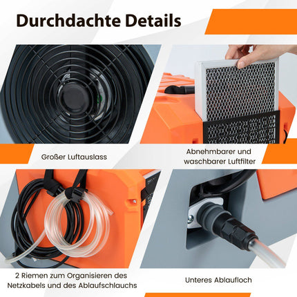 Komercinis sausintuvas 85 l per dieną, siurblys, 24 val. laikmatis