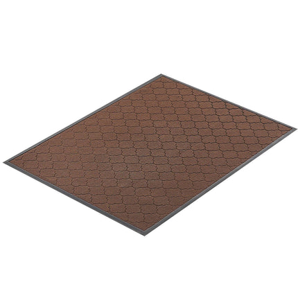 Commercial Door Mat 47 x 35 In, Non-Slip TPE, Brown