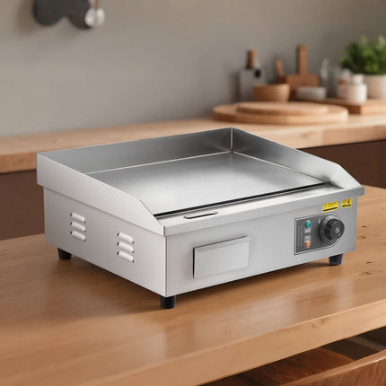Commercial Electric Griddle 535x300mm, 3200W, Temp Control