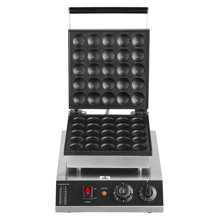Commercial Poffertjes Maker, 25-Cavity 43mm, 1700W