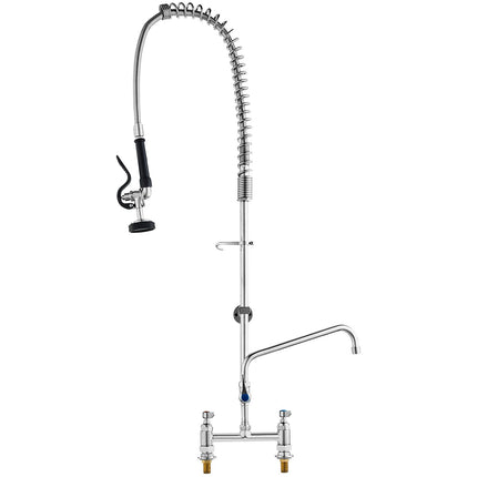 Commercial Pre-Rinse Faucet with Sprayer, 44-Inch, 8-Inch Centers