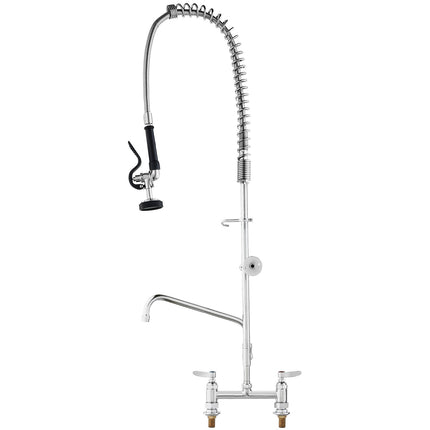 Commercial Pre-Rinse Faucet with Sprayer, 44-Inch, 8-Inch Centers