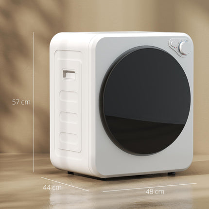 Kompaktiška drabužių džiovyklė, 4 kg, 5 programos, 800 W / 400 W, balta