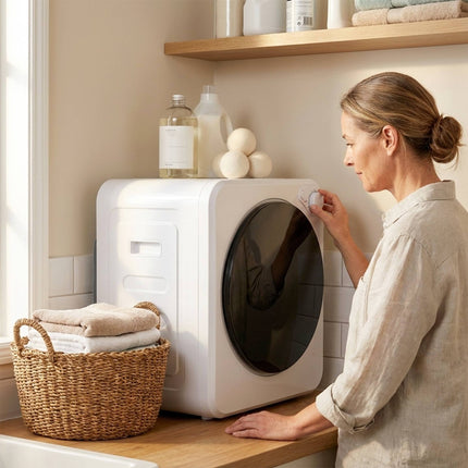 Kompaktiška drabužių džiovyklė, 4 kg, 5 programos, 800 W / 400 W, balta