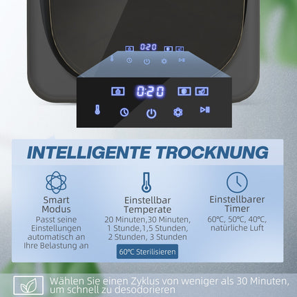 Kompaktiška drabužių džiovyklė su UV sterilizacija, 4 kg talpa