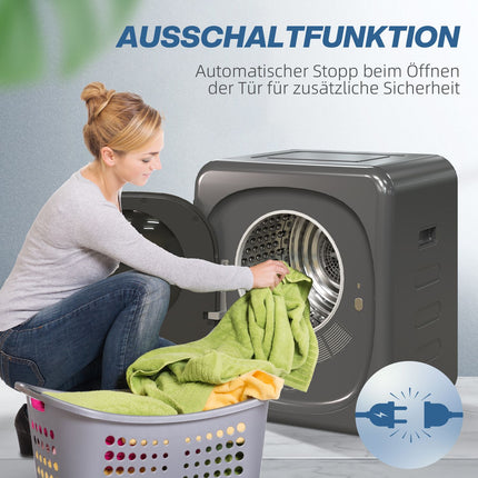 Kompaktiška drabužių džiovyklė su UV sterilizacija, 4 kg talpa