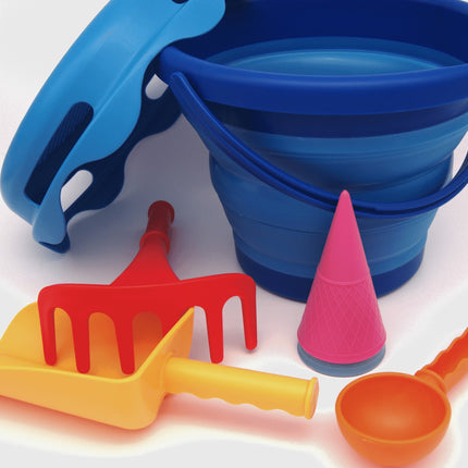 „Compactoys“ paplūdimio kibiras su smėlio dėže, 7 viename, mėlynas