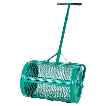 Compost Spreader 24-Inch, Push-Tow, Adjustable Steel Roller
