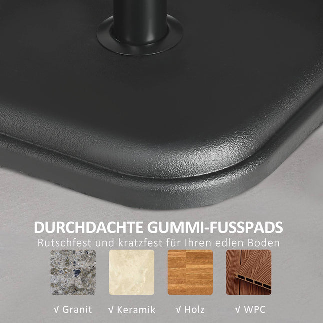 Betoninis skėčio pagrindas 11 kg, kvadratinis, tinka 32-38 mm stulpams