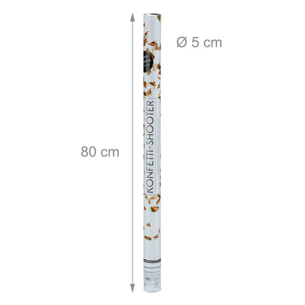 Konfeti patranka 80 cm, auksinė