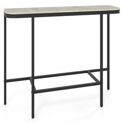 Konsolinis staliukas – dirbtinio marmuro stalviršis, metalinis rėmas, 110 x 30 cm