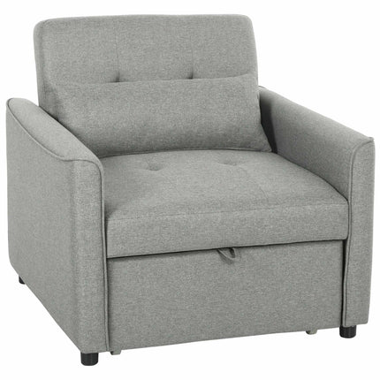 Transformuojama 3 viename sofa-fotelis-lova, reguliuojamas atlošas, pilka