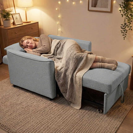 Transformuojama 3 viename sofa-fotelis-lova, reguliuojamas atlošas, pilka