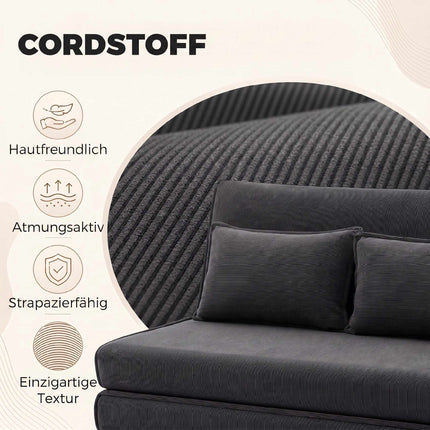 Išskleidžiama sofa-lova su reguliuojamu atlošu, velvetas, tamsiai pilka