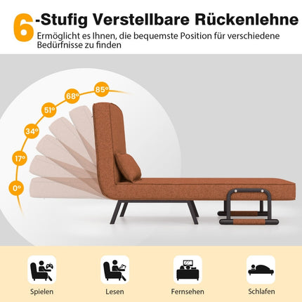 Išskleidžiama sofa-lova - 6 atlošiamų pozicijų, lininis audinys