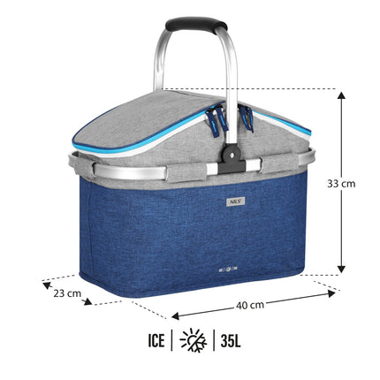 Aušintuvas, mėlynas, 35 l talpos