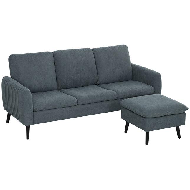 Kampinė sofa su miegojimo funkcija, sofa su pakoja, 3 dekoratyvinės pagalvėlės, kampinė sofa, L formos sofa svetainei, miegamajam, 196 x 140 x 88 cm, pilka