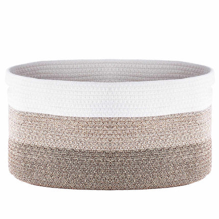 Cotton Rope Storage Baskets, 3-Pack 22L With Handles