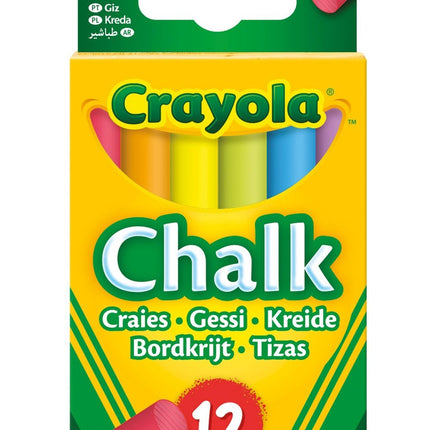 Crayola spalvotos kreidelės nuo dulkių, 12 vnt.